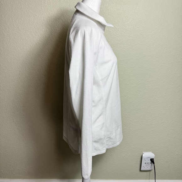 Columbia Women's White Pullover Fleece‎ Jacket Size L 1/4 Zip - Picture 2 of 7